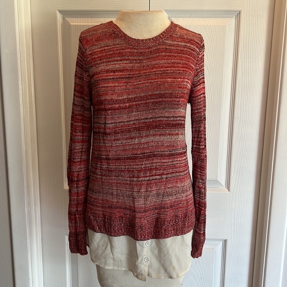 Kensie sweater with faux shirt underneath - Picture 1 of 8